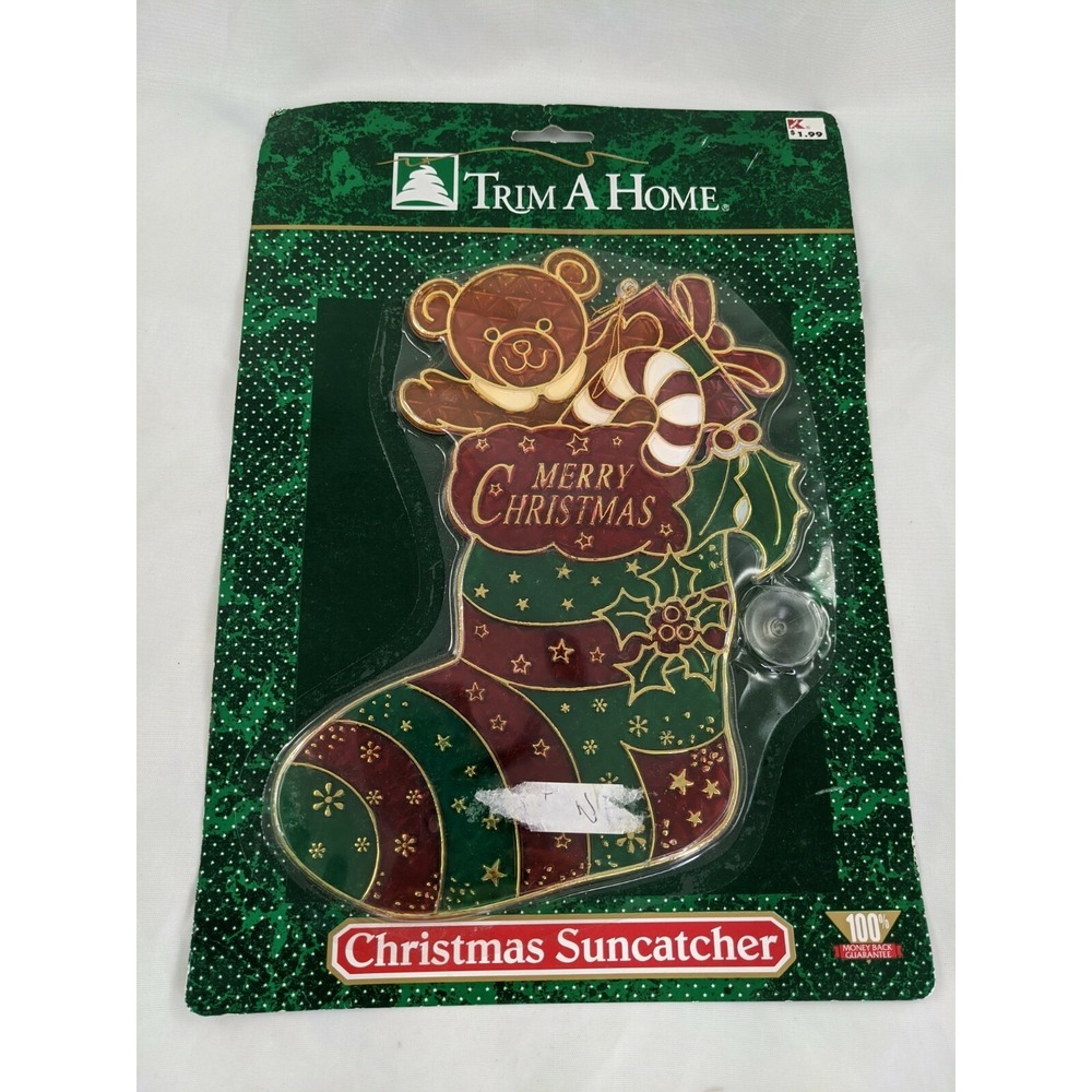 Christmas Stocking Suncatcher 9 Inch KMart Trim a Home‎